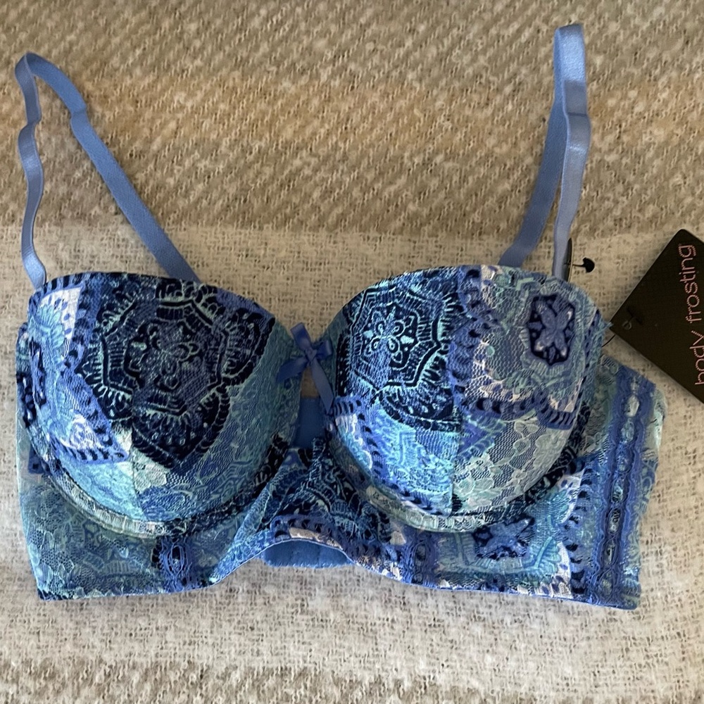 Blue Lace Bra